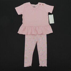Modern Moments by Gerber 24M Baby Girls Pink Floral Flower Shirt Pants Set NEW